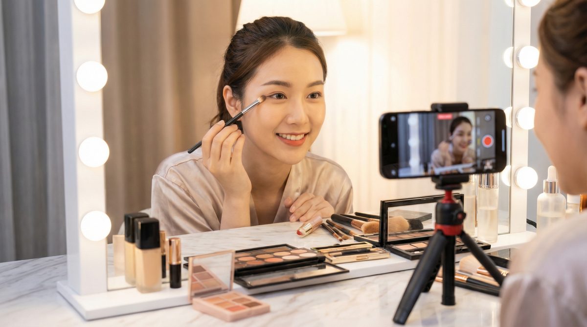 国产自拍美妆视频教程